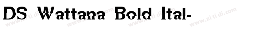 DS Wattana Bold Ital字体转换